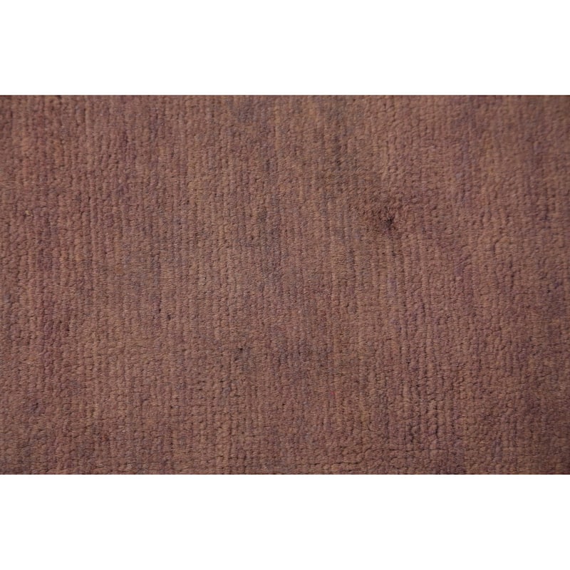 Gabbeh Modern Runner Rug Hand-Knotted Wool Carpet - 2'8" x 9'6"