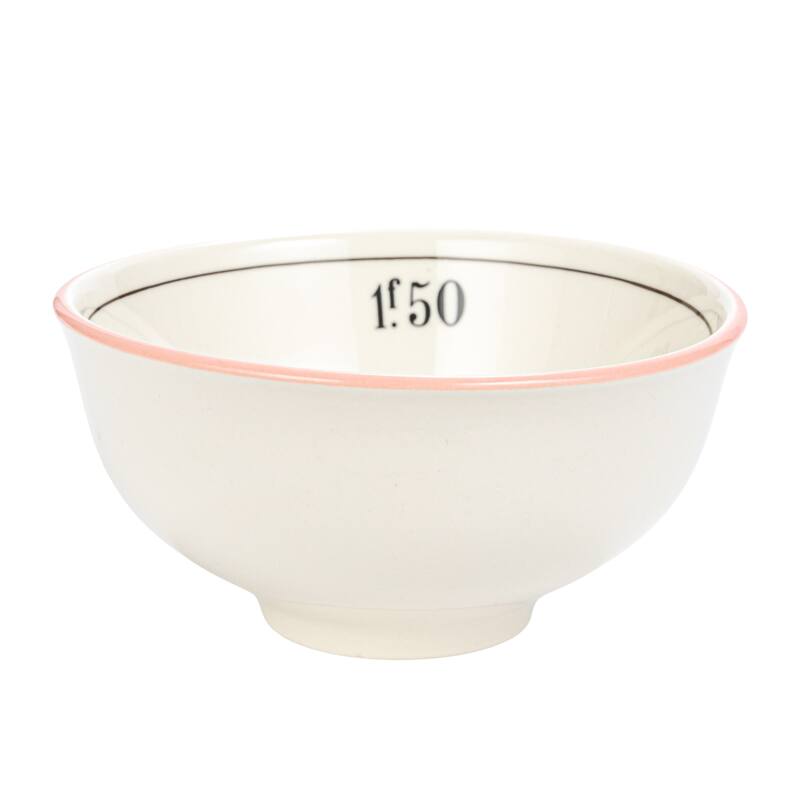 Stoneware Bowl Set with Factorial Numbers Design - 4.8"L x 4.8"W x 2.3"H