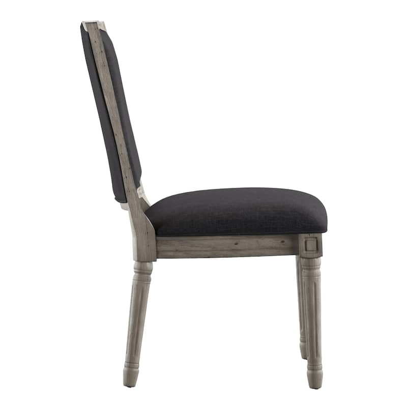 Deana Ornate Linen Dining Chairs (Set of 2) by iNSPIRE Q Artisan