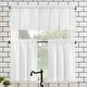 preview thumbnail 2 of 66, No. 918 Martine Microfiber Semi-Sheer Rod Pocket Kitchen Curtain Valance and Tiers Set 54" x 24" - White