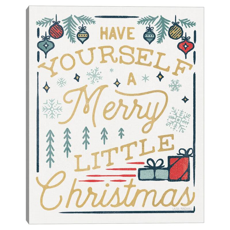 Christmas Adventures IV by Laura Marshall Canvas Art Print Canvas Art Print