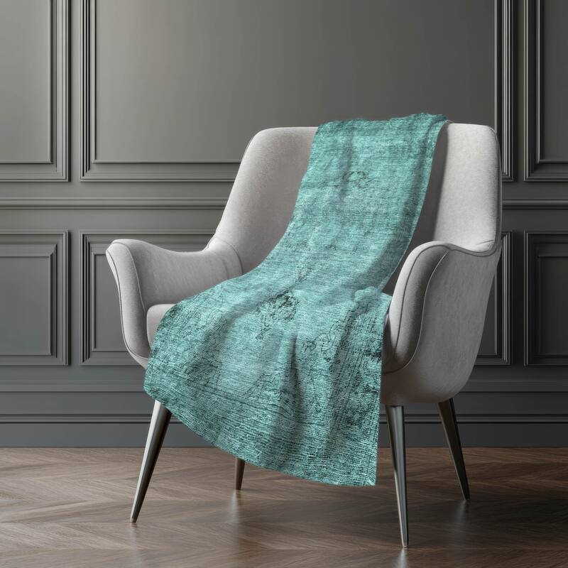 Premium Machine Washable Vintage Traditional Sherpa Throw Blanket
