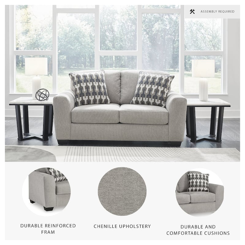 Signature Design by Ashley Avenal Park Gray Loveseat - 71"W x 40"D x 40"H