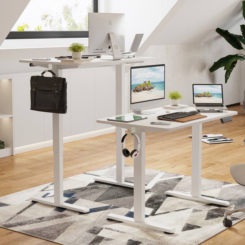 Electric Standing Desk Adjustable Height Sit Stand Home Office Desk with Splice Board