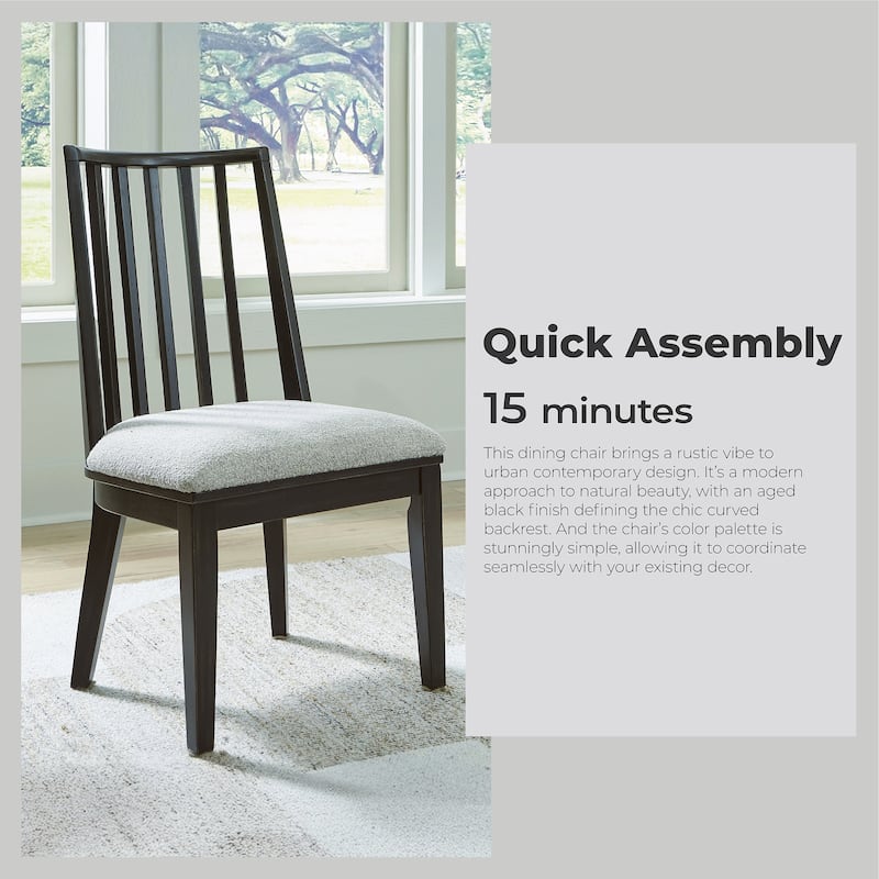 Signature Design by Ashley Galliden Black Dining Chair - 20.5"W x 23.25"D x 37"H