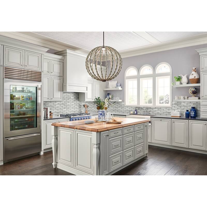 Ackland AKM-G-RI2X6SW-CA Rivella - 12" x 12" Glass Brick Wall Mosaic - Kasumi Gris