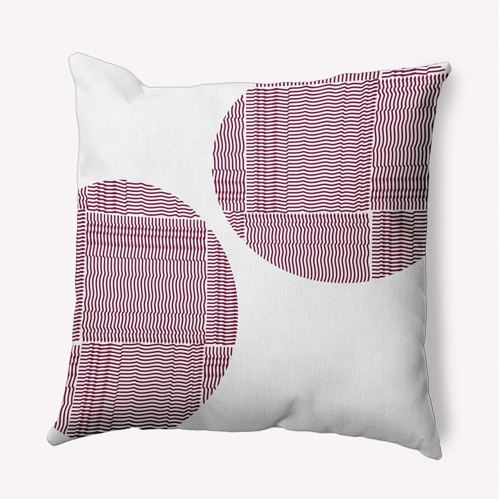 Circles and Squares Polyester Indoor Pillow