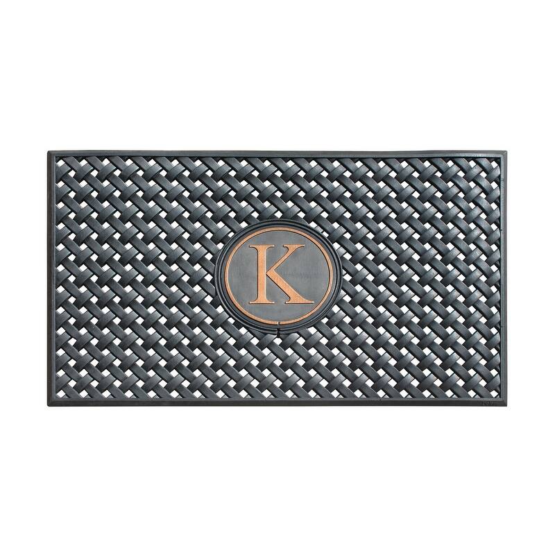 A1HC 100% Pure Rubber Monogrammed Front Door Mat 24" x39" Indoor Outdoor Doormat