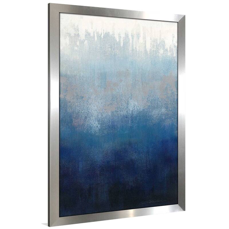 "Silver Wave I" by Silvia Vassileva Print on Acrylic - Blue