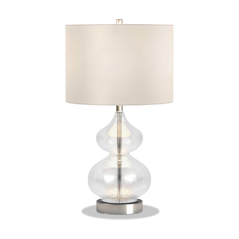 Katrin Glass Double Gourd Table Lamp in Clear Glass