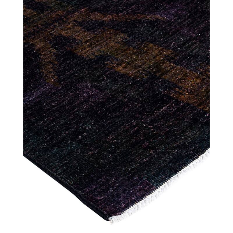 Vibrance, One-of-a-Kind Hand-Knotted Area Rug - Black, 7' 10" x 14' 4" - 7' 10" x 14' 4"