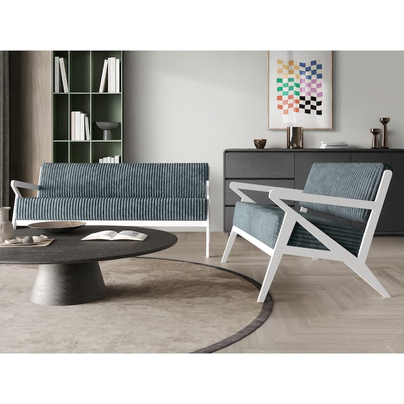 CraftPorch Chic Modern Velvet 2-Piece Upholstered Living Room Set