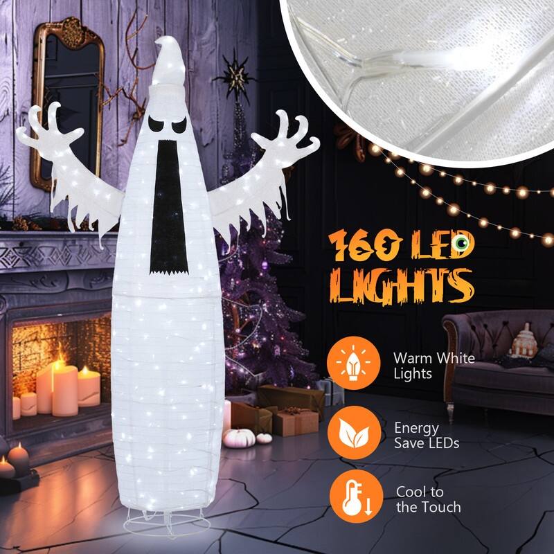 5.9Ft Halloween Collapsible Ghost Decorations