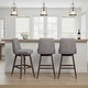 preview thumbnail 113 of 176, Amalie Upholstered Bar Stool, Swivel Counter Height Stool with Solid Wood Frame
