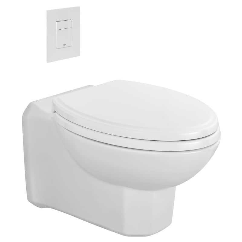 DXV Belshire Wall-Hung Dual Flush Toilet with Seat - Canvas White