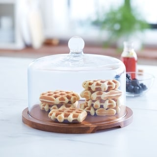 Libbey Acaciawood Set Tagliere In Legno D'Acacia E 3 Ciotole In Vetro Per Condimenti, 45,7 Cm - 2