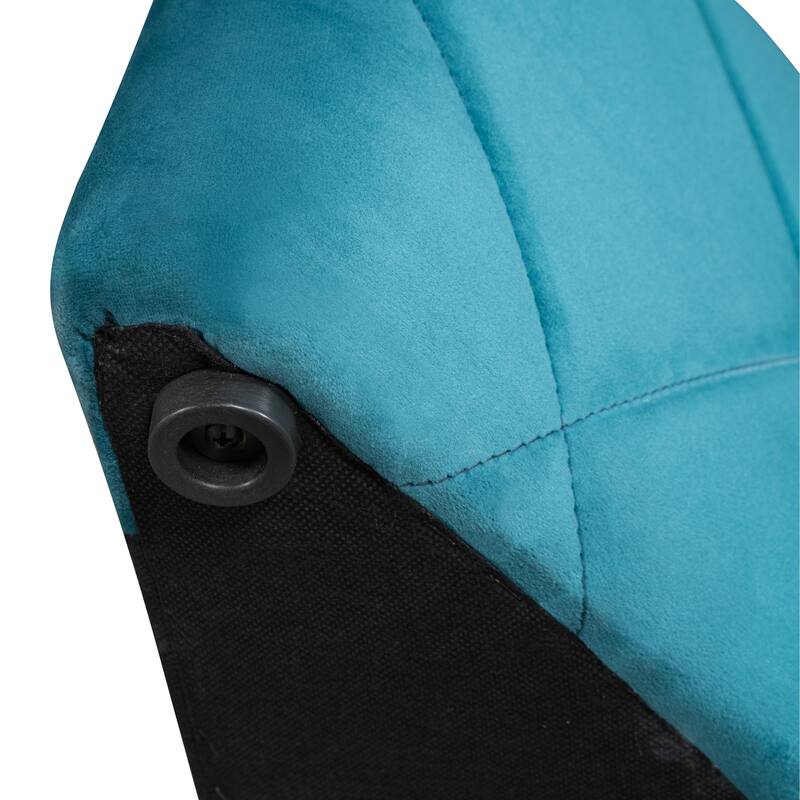 Queen Size Velvet Platform Bed with Wingback Headboard, Storage Drawer, and Side Stools