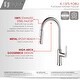 preview thumbnail 8 of 23, STYLISH Solid Stainless Steel Sink Kitchen Faucet, 1 Lever Handle Pull Down Spout Mixer Tap, Stainless Steel Finish