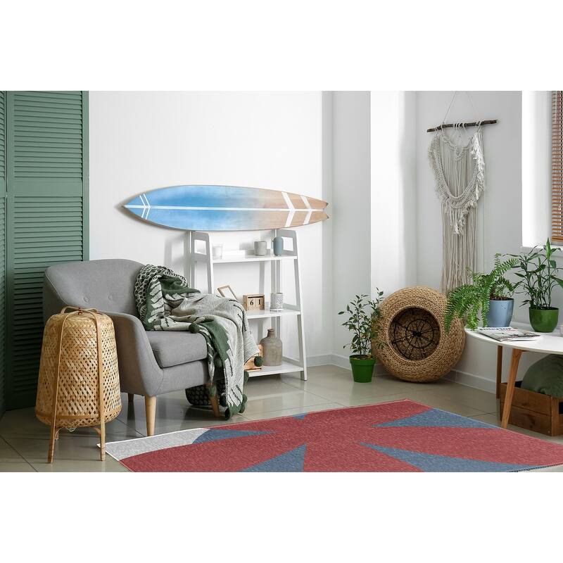 Bold Flower Modern & Contemporary Chenille Area Rug