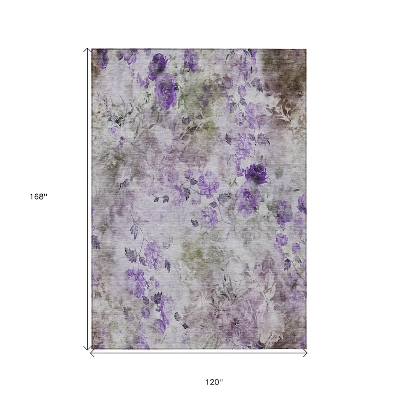 HomeRoots Floral Transitional Rectangle Outdoor Rug