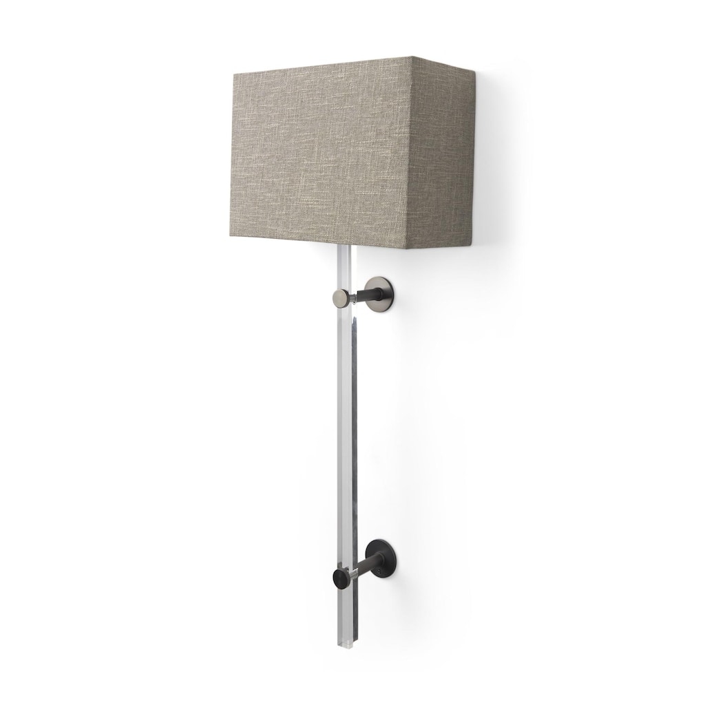 Kinsley Beige Shade W/Transparent Body Wall Sconce - 12.0L x 12.0W x 29.5H