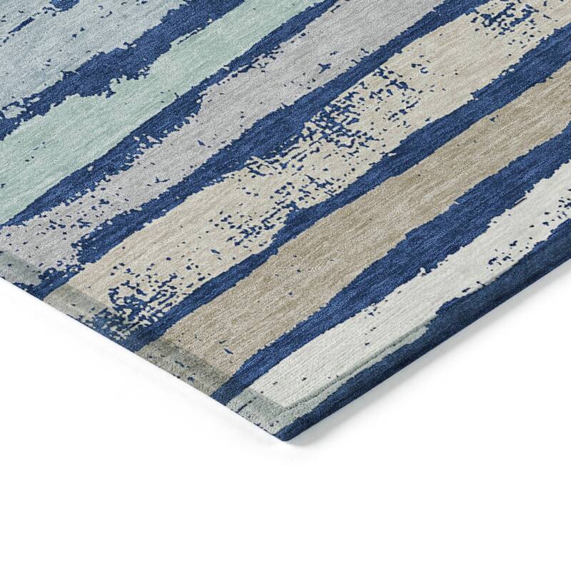 Machine Washable Indoor/ Outdoor Chantille Stripe Rug