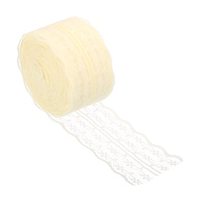 1.8" Wide 25 Yards Lace Trim Ribbon Sewing Craft Roll Wrapping Decor