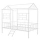 preview thumbnail 9 of 16, Twin Size Metal House Bed for Kids with Safety Guardrails and Iron Frame Support - Creative and Sturdy Design