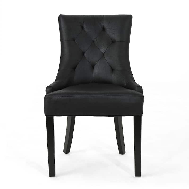 Tufted Dining Chairs, Modern Kitchen Armless Dining Chairs Set of 2