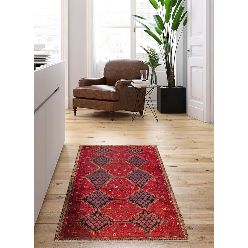 ECARPETGALLERY Hand-knotted Anadol Red Wool Rug - 5'7 x 9'10