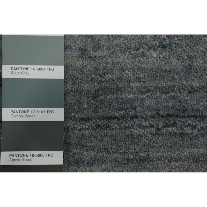 Hand Knotted Oriental 100% Wool Carpet Tribal Animal Pictorial Greys & Charcoal Gabbeh Area Rug - 9' 1'' X 9' 0''