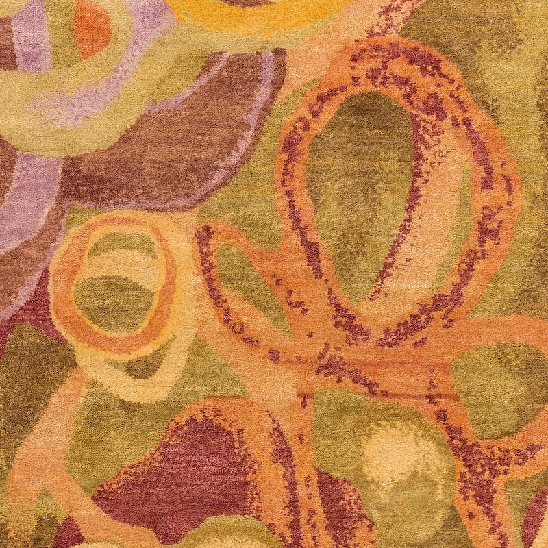 Hand Knotted Pipa Wool Area Rug - 8' x 10' - 8' x 10'