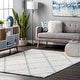 preview thumbnail 36 of 48, Nuloom Kesha Contemporary Trellis Shag Area Rug 4' x 6' - Blue