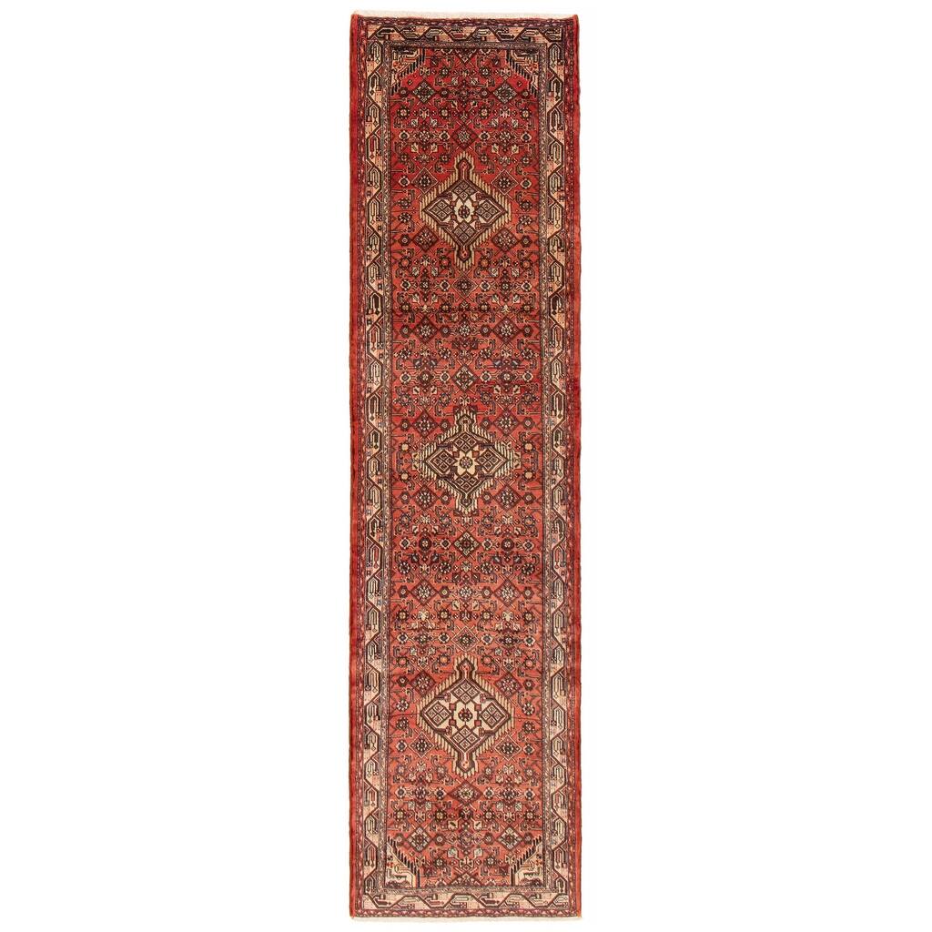 ECARPETGALLERY Hand-knotted Andelz Red Wool Rug - 2'7 x 9'10