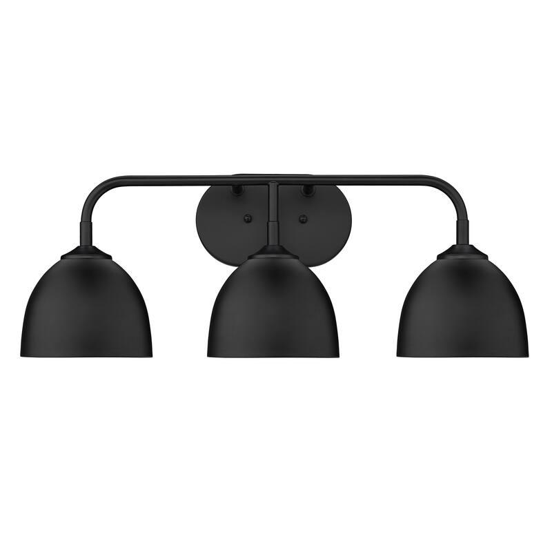Golden Lighting Zoey 3 Light 25" Wide Bathroom Vanity Light with Black