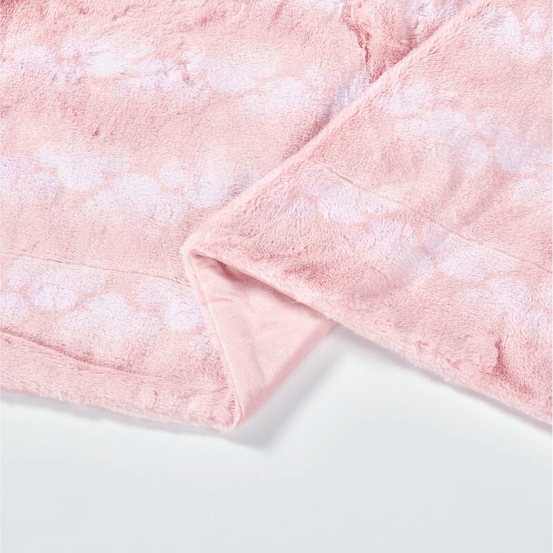 Ballys 3-piece Floral FauxFur Throw Blanket and Pillow Cover Set