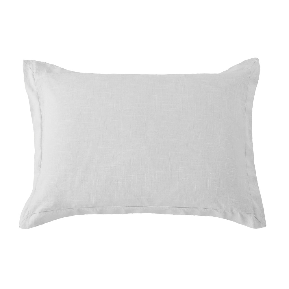 HiEnd Accents Hera Washed Linen Tailored Dutch Euro Pillow, 27"x39"