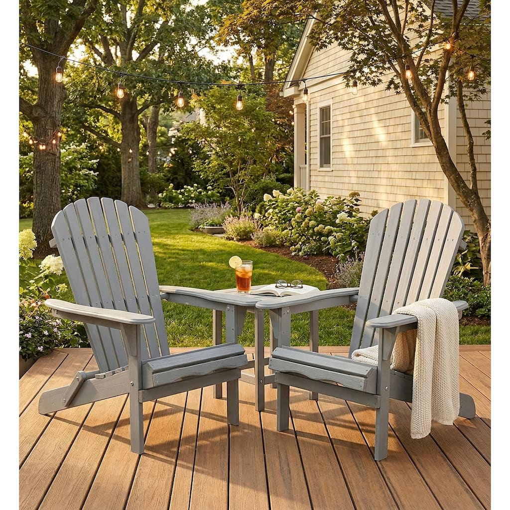 Wood Outdoor Folding Chair with Armrests, Adirondack Chair Coffee Chair Leisure Chair Reading Chair Accent Chair