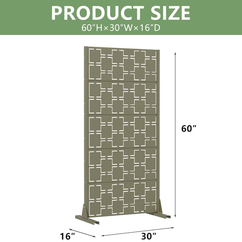 6 ft. H x 4 ft. Metal Privacy Screen Free Standing
