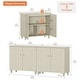 preview thumbnail 16 of 50, Buffet Cabinet with 3 Compartments for Dining Room, 32.4"H Sideboard