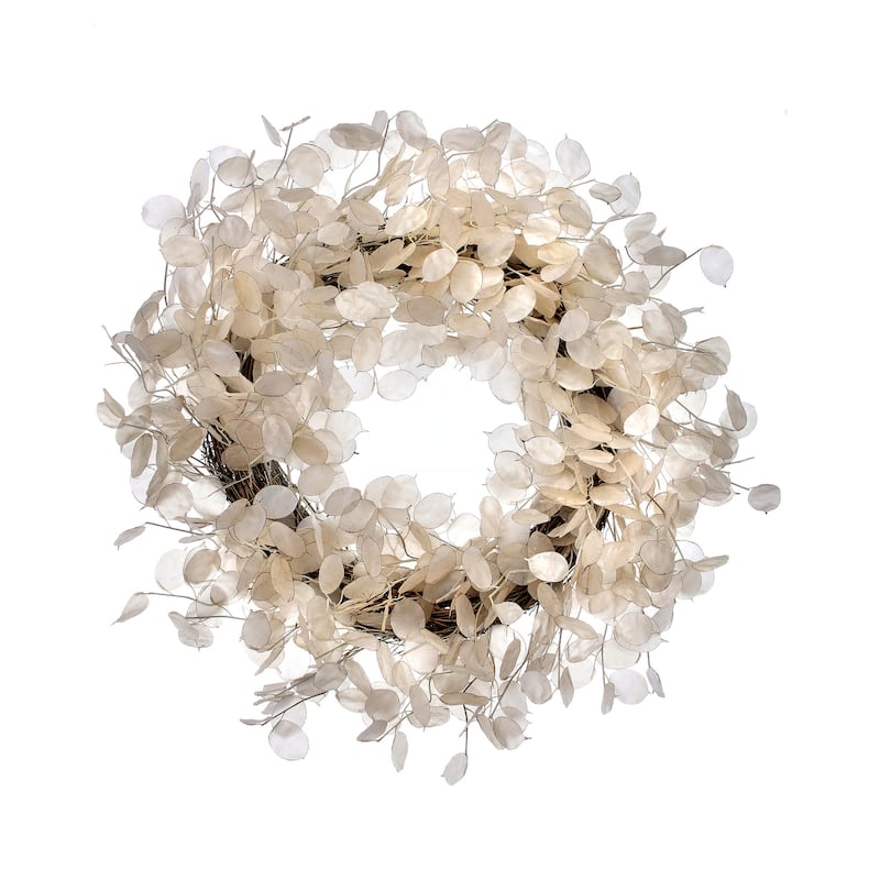 Plastic Lunaria Wreath 28"