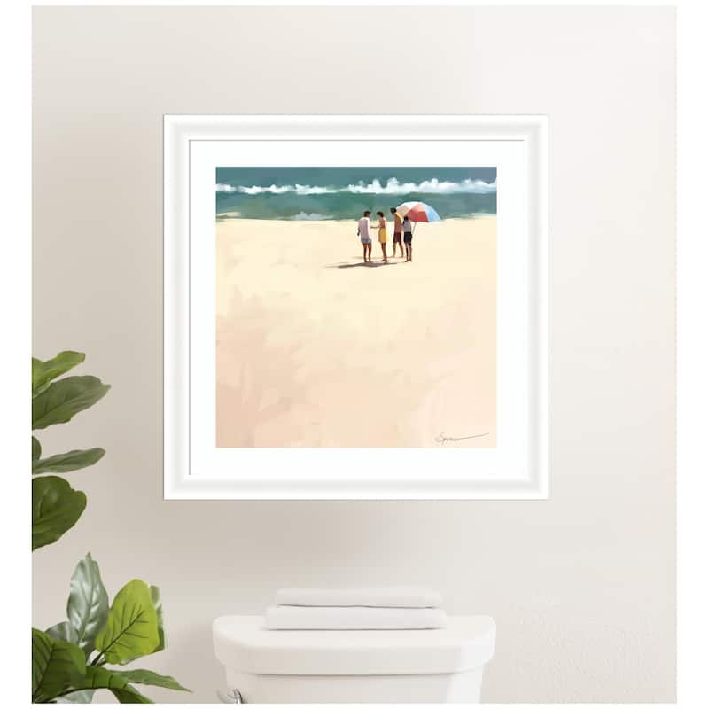 Kate and Laurel afternoon meet up by Mary Sparrow Framed Wall Art Print