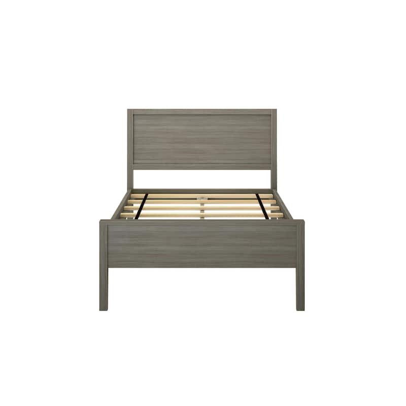 Max and Lily Twin-Size Bed with Panel Headboard
