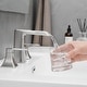 preview thumbnail 30 of 34, Double Handle Three-Hole Bath Waterfall Faucet with Drain