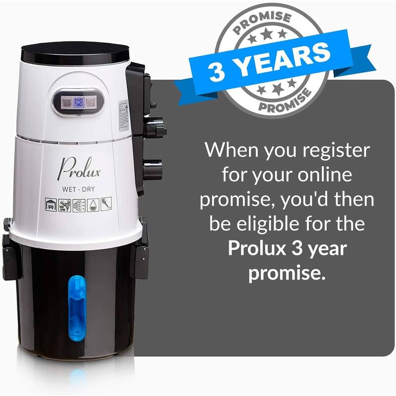 Prolux Professional Wall Mounted Garage Shop Vacuum Wet Dry Pick Up