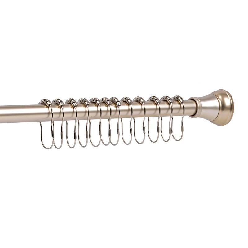 Utopia Alley Rustproof Aluminum Corner Shower Organizer with 4 Shelves - Includes Shower Liner and Shower Hooks