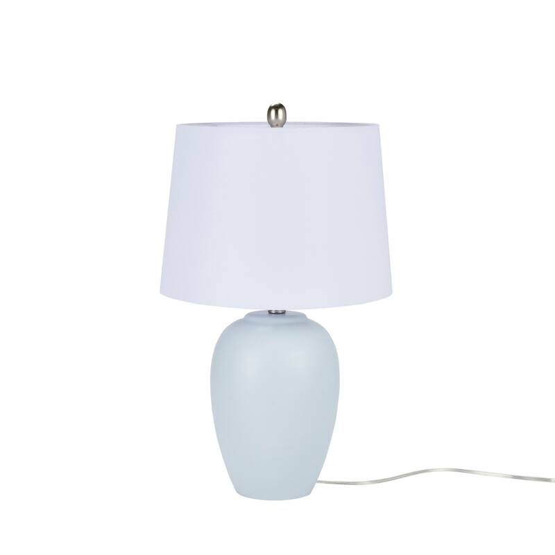 Nourison 23" Unglazed Ceramic Jar Table Lamp - Light Blue