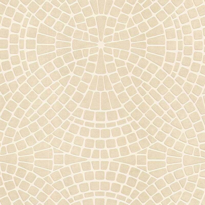 Brewster Hanley Sand Mosiac Tile Wallpaper - 20.5in x 396in x 0.025in