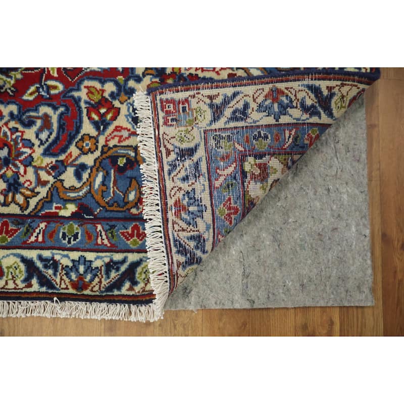 Hand Knotted Oriental 100% Wool Carpet Traditional Floral Red Najafabad Area Rug - 10' 5'' X 6' 8''