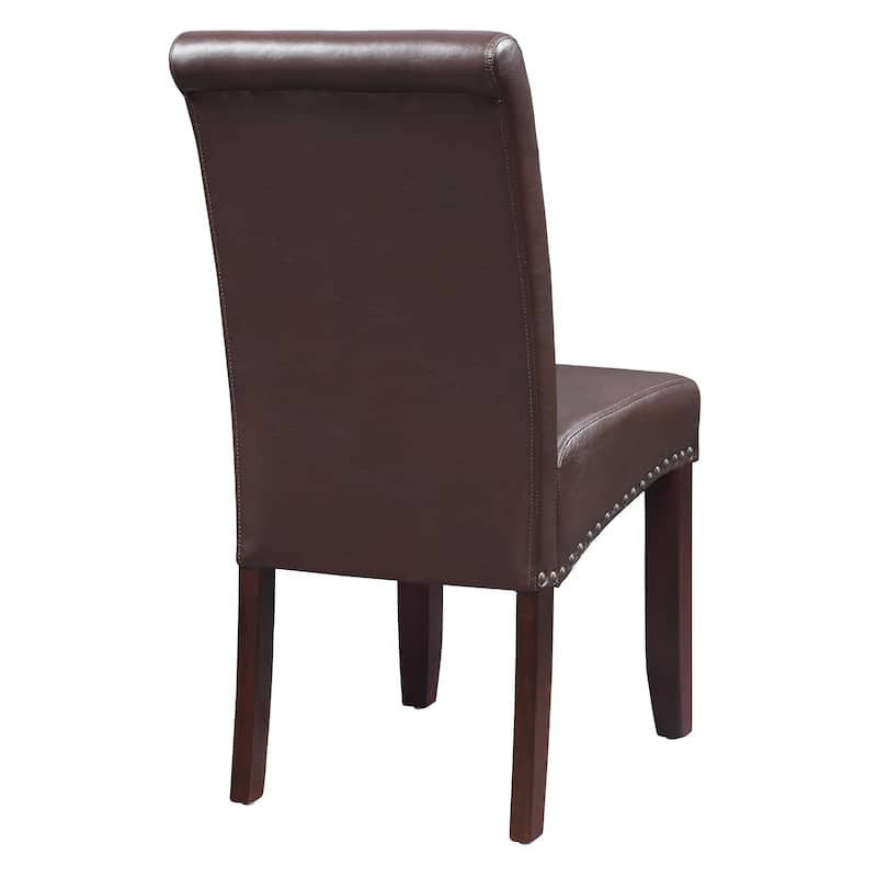 Copper Grove Five Bridge Eco Parsons Faux Leather Nailhead Chair